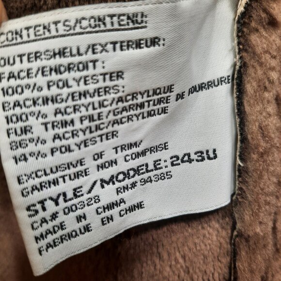 Vintage Penny Lane Coat 90s Y2K Beige Faux Fur Faux Suede Full length Size M - Picture 12 of 12